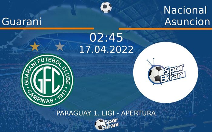17 Nisan 2022 Guarani vs Nacional Asuncion maçı Hangi Kanalda Saat Kaçta Yayınlanacak? 17 Nisan 2022 Guarani vs Nacional Asuncion maçı Hangi Kanalda Saat Kaçta Yayınlanacak?