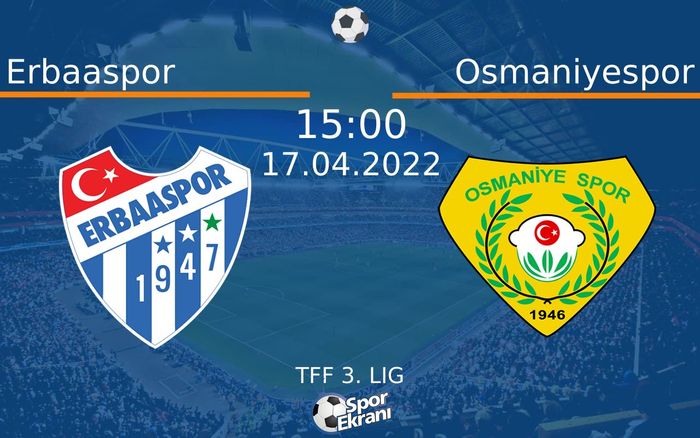17 Nisan 2022 Erbaaspor vs Osmaniyespor maçı Hangi Kanalda Saat Kaçta Yayınlanacak? 17 Nisan 2022 Erbaaspor vs Osmaniyespor maçı Hangi Kanalda Saat Kaçta Yayınlanacak?