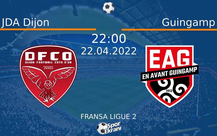 22 Nisan 2022 JDA Dijon vs Guingamp maçı Hangi Kanalda Saat Kaçta Yayınlanacak? 22 Nisan 2022 JDA Dijon vs Guingamp maçı Hangi Kanalda Saat Kaçta Yayınlanacak?