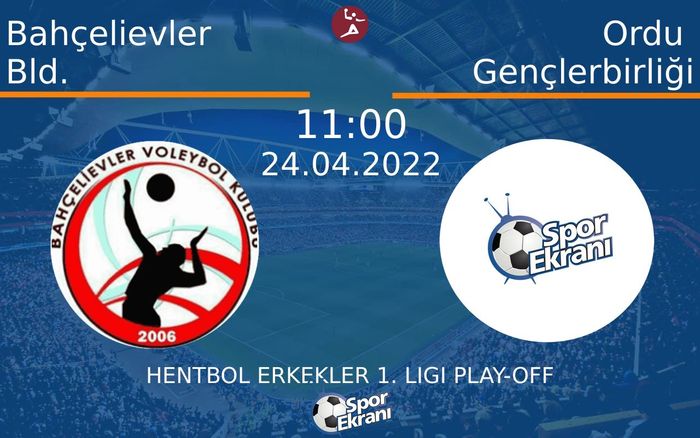 24 Nisan 2022 Bahçelievler Bld. vs Ordu Gençlerbirliği maçı Hangi Kanalda Saat Kaçta Yayınlanacak? 24 Nisan 2022 Bahçelievler Bld. vs Ordu Gençlerbirliği maçı Hangi Kanalda Saat Kaçta Yayınlanacak?