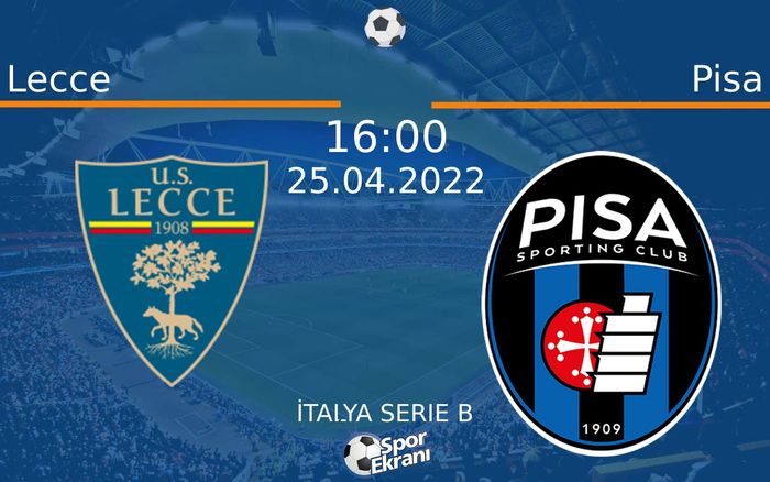 25 Nisan 2022 Lecce vs Pisa maçı Hangi Kanalda Saat Kaçta Yayınlanacak? 25 Nisan 2022 Lecce vs Pisa maçı Hangi Kanalda Saat Kaçta Yayınlanacak?