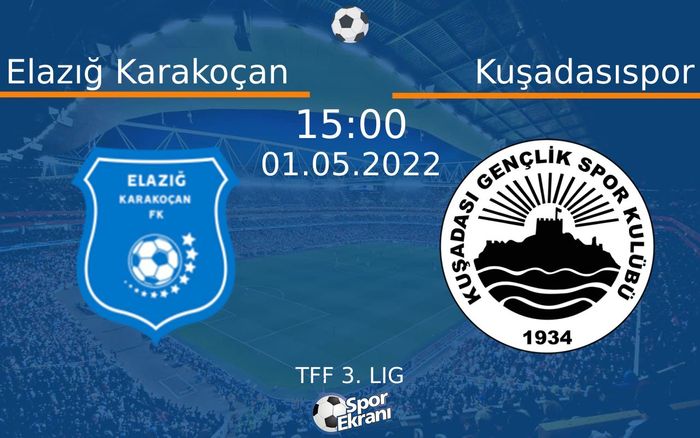 01 Mayıs 2022 Elazığ Karakoçan vs Kuşadasıspor maçı Hangi Kanalda Saat Kaçta Yayınlanacak? 01 Mayıs 2022 Elazığ Karakoçan vs Kuşadasıspor maçı Hangi Kanalda Saat Kaçta Yayınlanacak?
