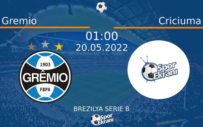 20 Mayıs 2022 Gremio vs Criciuma maçı Hangi Kanalda Saat Kaçta Yayınlanacak? 20 Mayıs 2022 Gremio vs Criciuma maçı Hangi Kanalda Saat Kaçta Yayınlanacak?