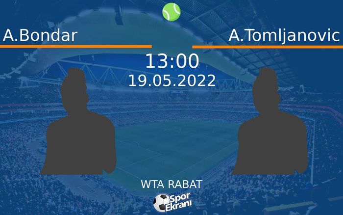19 Mayıs 2022 A.Bondar vs A.Tomljanovic maçı Hangi Kanalda Saat Kaçta Yayınlanacak? 19 Mayıs 2022 A.Bondar vs A.Tomljanovic maçı Hangi Kanalda Saat Kaçta Yayınlanacak?