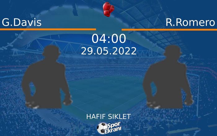 29 Mayıs 2022 G.Davis vs R.Romero maçı Hangi Kanalda Saat Kaçta Yayınlanacak? 29 Mayıs 2022 G.Davis vs R.Romero maçı Hangi Kanalda Saat Kaçta Yayınlanacak?