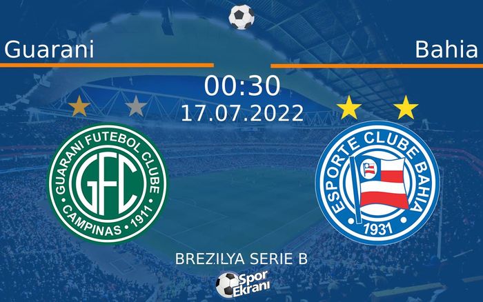 17 Temmuz 2022 Guarani vs Bahia maçı Hangi Kanalda Saat Kaçta Yayınlanacak? 17 Temmuz 2022 Guarani vs Bahia maçı Hangi Kanalda Saat Kaçta Yayınlanacak?