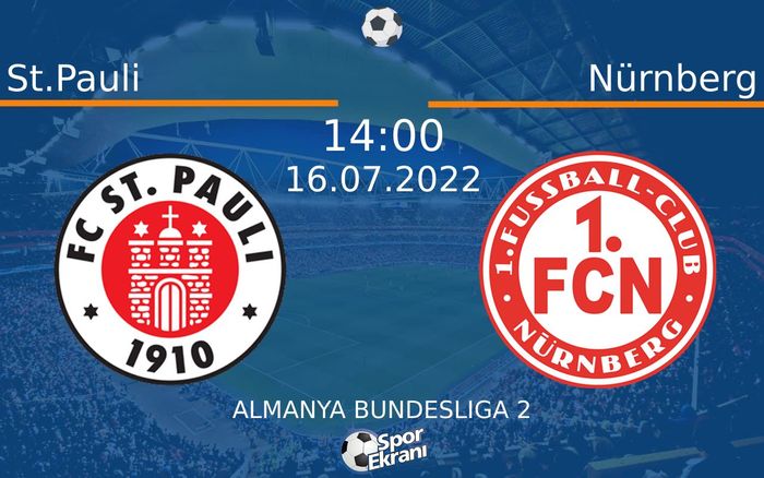 16 Temmuz 2022 St.Pauli vs Nürnberg maçı Hangi Kanalda Saat Kaçta Yayınlanacak? 16 Temmuz 2022 St.Pauli vs Nürnberg maçı Hangi Kanalda Saat Kaçta Yayınlanacak?