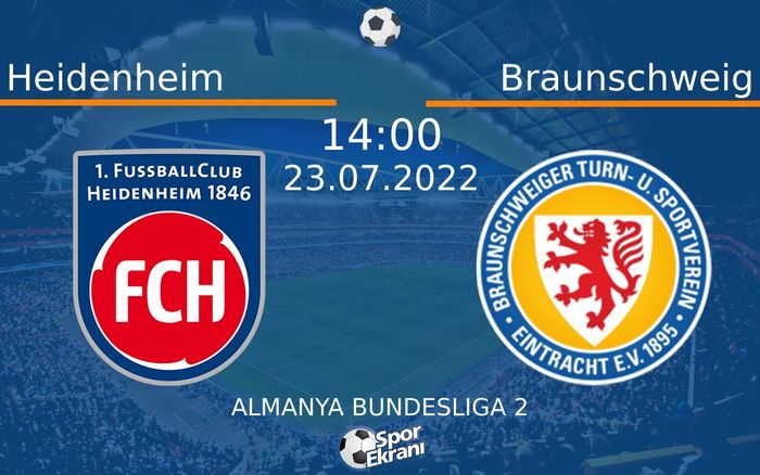 23 Temmuz 2022 Heidenheim vs Braunschweig maçı Hangi Kanalda Saat Kaçta Yayınlanacak? 23 Temmuz 2022 Heidenheim vs Braunschweig maçı Hangi Kanalda Saat Kaçta Yayınlanacak?