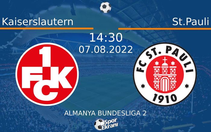 07 Ağustos 2022 Kaiserslautern vs St.Pauli maçı Hangi Kanalda Saat Kaçta Yayınlanacak? 07 Ağustos 2022 Kaiserslautern vs St.Pauli maçı Hangi Kanalda Saat Kaçta Yayınlanacak?