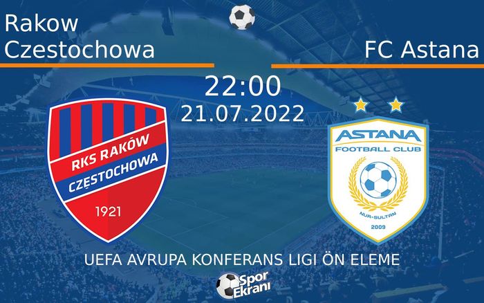21 Temmuz 2022 Rakow Czestochowa vs FC Astana maçı Hangi Kanalda Saat Kaçta Yayınlanacak? 21 Temmuz 2022 Rakow Czestochowa vs FC Astana maçı Hangi Kanalda Saat Kaçta Yayınlanacak?