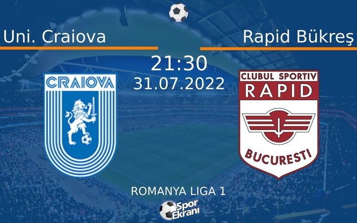 31 Temmuz 2022 Uni. Craiova vs Rapid Bükreş maçı Hangi Kanalda Saat Kaçta Yayınlanacak? 31 Temmuz 2022 Uni. Craiova vs Rapid Bükreş maçı Hangi Kanalda Saat Kaçta Yayınlanacak?