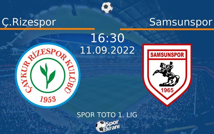 11 Eylül 2022 Ç.Rizespor vs Samsunspor maçı Hangi Kanalda Saat Kaçta Yayınlanacak? 11 Eylül 2022 Ç.Rizespor vs Samsunspor maçı Hangi Kanalda Saat Kaçta Yayınlanacak?