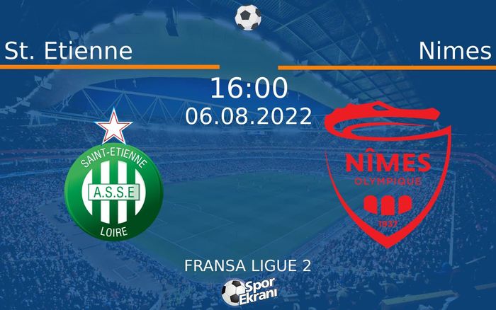 06 Ağustos 2022 St. Etienne vs Nimes maçı Hangi Kanalda Saat Kaçta Yayınlanacak? 06 Ağustos 2022 St. Etienne vs Nimes maçı Hangi Kanalda Saat Kaçta Yayınlanacak?