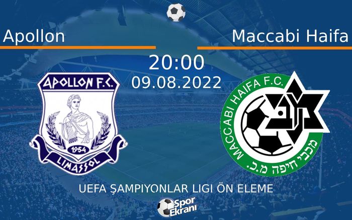 09 Ağustos 2022 Apollon vs Maccabi Haifa maçı Hangi Kanalda Saat Kaçta Yayınlanacak? 09 Ağustos 2022 Apollon vs Maccabi Haifa maçı Hangi Kanalda Saat Kaçta Yayınlanacak?