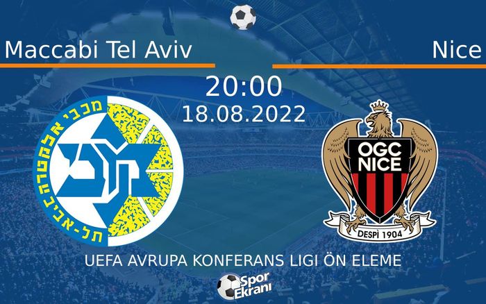 18 Ağustos 2022 Maccabi Tel Aviv vs Nice maçı Hangi Kanalda Saat Kaçta Yayınlanacak? 18 Ağustos 2022 Maccabi Tel Aviv vs Nice maçı Hangi Kanalda Saat Kaçta Yayınlanacak?