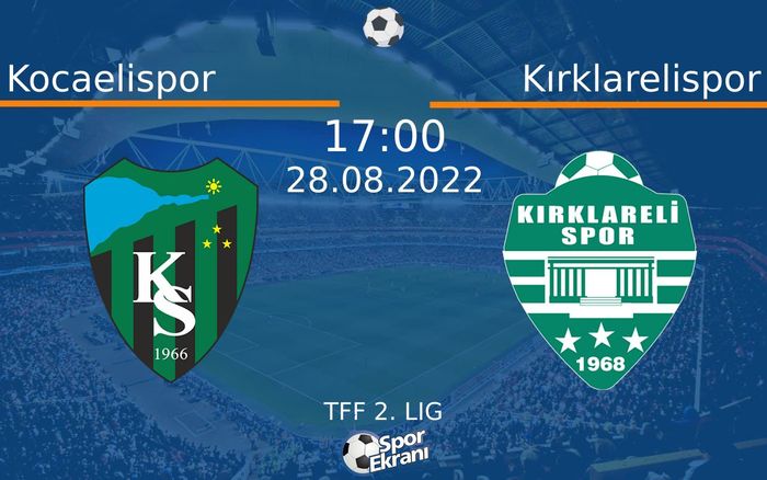 28 Ağustos 2022 Kocaelispor vs Kırklarelispor maçı Hangi Kanalda Saat Kaçta Yayınlanacak? 28 Ağustos 2022 Kocaelispor vs Kırklarelispor maçı Hangi Kanalda Saat Kaçta Yayınlanacak?