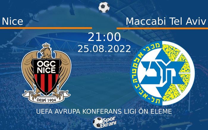 25 Ağustos 2022 Nice vs Maccabi Tel Aviv maçı Hangi Kanalda Saat Kaçta Yayınlanacak?