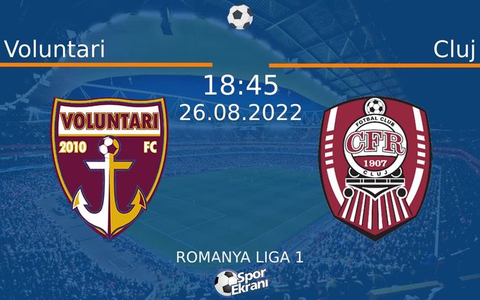 26 Ağustos 2022 Voluntari vs Cluj maçı Hangi Kanalda Saat Kaçta Yayınlanacak? 26 Ağustos 2022 Voluntari vs Cluj maçı Hangi Kanalda Saat Kaçta Yayınlanacak?