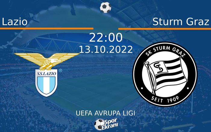 13 Ekim 2022 Lazio vs Sturm Graz maçı Hangi Kanalda Saat Kaçta Yayınlanacak? 13 Ekim 2022 Lazio vs Sturm Graz maçı Hangi Kanalda Saat Kaçta Yayınlanacak?