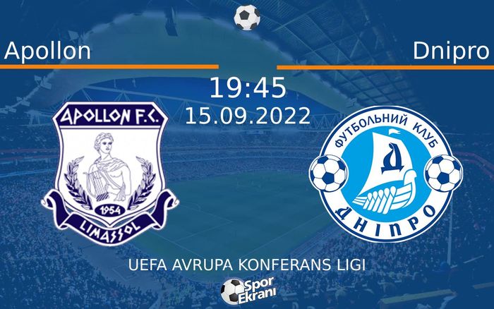 15 Eylül 2022 Apollon vs Dnipro maçı Hangi Kanalda Saat Kaçta Yayınlanacak?