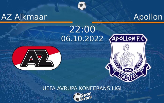 06 Ekim 2022 AZ Alkmaar vs Apollon maçı Hangi Kanalda Saat Kaçta Yayınlanacak? 06 Ekim 2022 AZ Alkmaar vs Apollon maçı Hangi Kanalda Saat Kaçta Yayınlanacak?