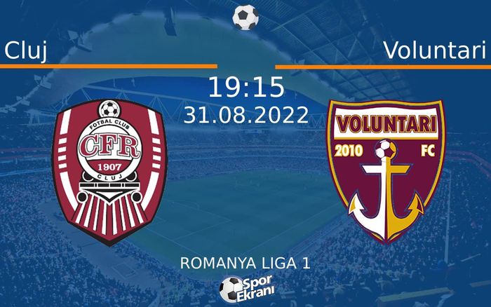 31 Ağustos 2022 Cluj vs Voluntari maçı Hangi Kanalda Saat Kaçta Yayınlanacak? 31 Ağustos 2022 Cluj vs Voluntari maçı Hangi Kanalda Saat Kaçta Yayınlanacak?