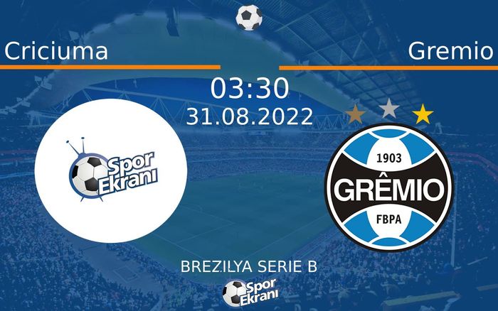 31 Ağustos 2022 Criciuma vs Gremio maçı Hangi Kanalda Saat Kaçta Yayınlanacak?
