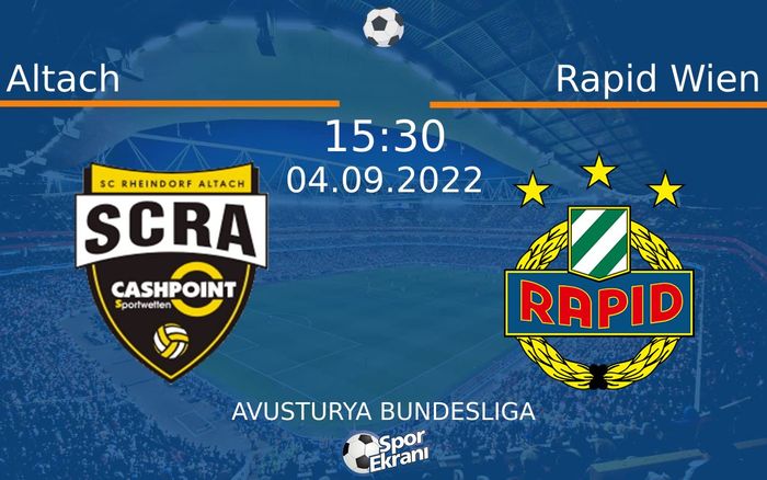 04 Eylül 2022 Altach vs Rapid Wien maçı Hangi Kanalda Saat Kaçta Yayınlanacak? 04 Eylül 2022 Altach vs Rapid Wien maçı Hangi Kanalda Saat Kaçta Yayınlanacak?