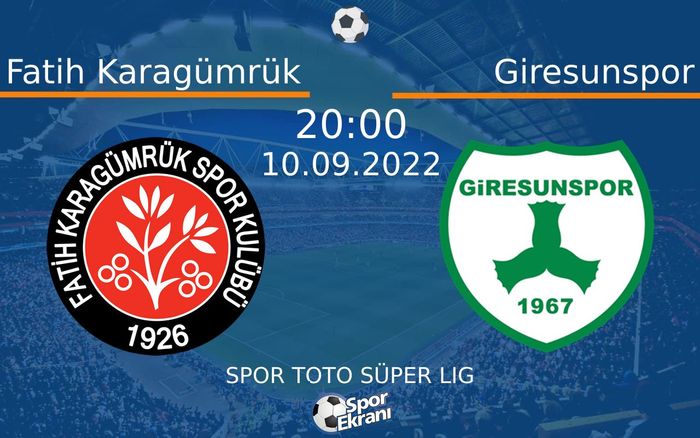 10 Eylül 2022 Fatih Karagümrük vs Giresunspor maçı Hangi Kanalda Saat Kaçta Yayınlanacak? 10 Eylül 2022 Fatih Karagümrük vs Giresunspor maçı Hangi Kanalda Saat Kaçta Yayınlanacak?