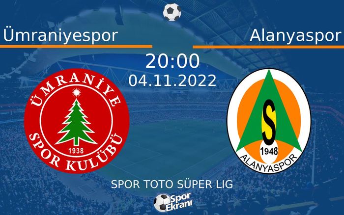 04 Kasım 2022 Ümraniyespor vs Alanyaspor maçı Hangi Kanalda Saat Kaçta Yayınlanacak? 04 Kasım 2022 Ümraniyespor vs Alanyaspor maçı Hangi Kanalda Saat Kaçta Yayınlanacak?