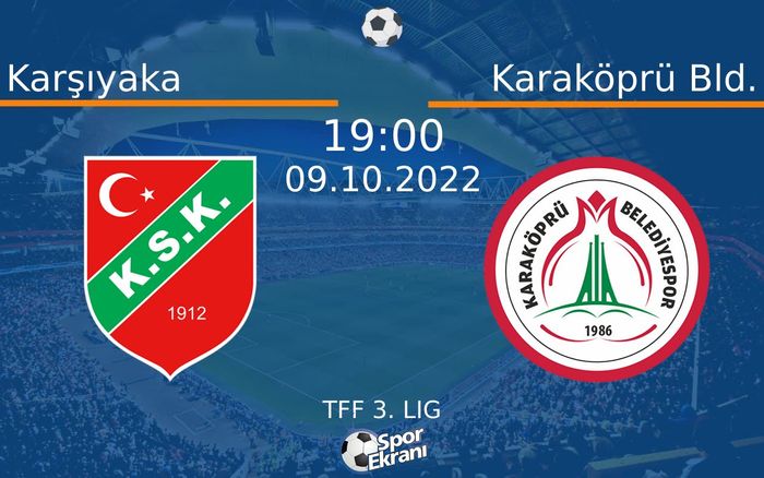 09 Ekim 2022 Karşıyaka vs Karaköprü Bld. maçı Hangi Kanalda Saat Kaçta Yayınlanacak? 09 Ekim 2022 Karşıyaka vs Karaköprü Bld. maçı Hangi Kanalda Saat Kaçta Yayınlanacak?