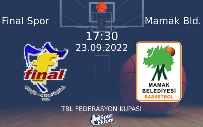23 Eylül 2022 Final Spor vs Mamak Bld. maçı Hangi Kanalda Saat Kaçta Yayınlanacak? 23 Eylül 2022 Final Spor vs Mamak Bld. maçı Hangi Kanalda Saat Kaçta Yayınlanacak?