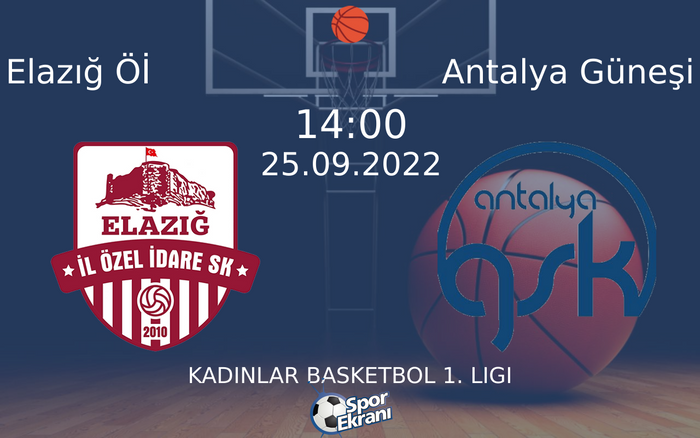 25 Eylül 2022 Elazığ Öİ vs Antalya Güneşi maçı Hangi Kanalda Saat Kaçta Yayınlanacak? 25 Eylül 2022 Elazığ Öİ vs Antalya Güneşi maçı Hangi Kanalda Saat Kaçta Yayınlanacak?