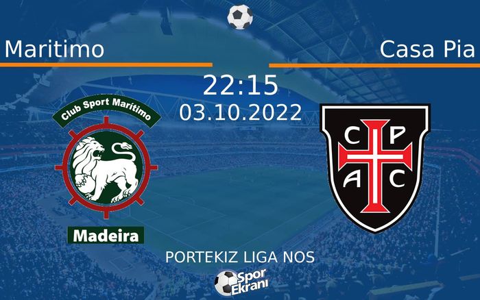 03 Ekim 2022 Maritimo vs Casa Pia maçı Hangi Kanalda Saat Kaçta Yayınlanacak? 03 Ekim 2022 Maritimo vs Casa Pia maçı Hangi Kanalda Saat Kaçta Yayınlanacak?