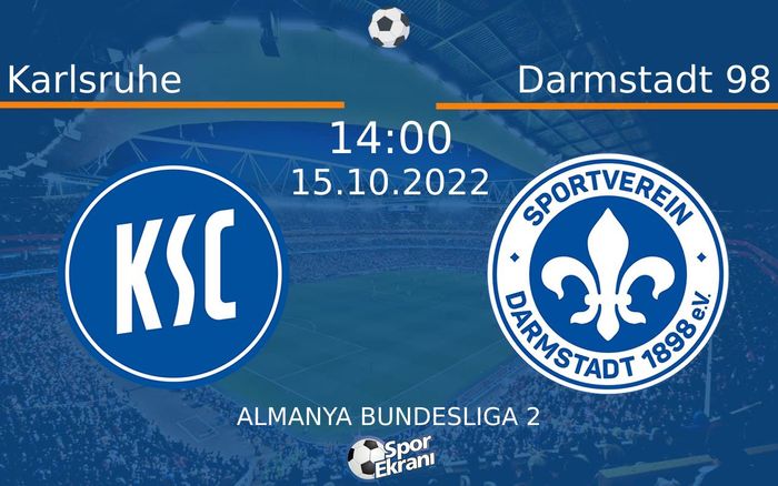 15 Ekim 2022 Karlsruhe vs Darmstadt 98 maçı Hangi Kanalda Saat Kaçta Yayınlanacak? 15 Ekim 2022 Karlsruhe vs Darmstadt 98 maçı Hangi Kanalda Saat Kaçta Yayınlanacak?