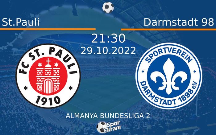 29 Ekim 2022 St.Pauli vs Darmstadt 98 maçı Hangi Kanalda Saat Kaçta Yayınlanacak? 29 Ekim 2022 St.Pauli vs Darmstadt 98 maçı Hangi Kanalda Saat Kaçta Yayınlanacak?