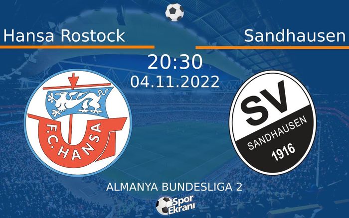 04 Kasım 2022 Hansa Rostock vs Sandhausen maçı Hangi Kanalda Saat Kaçta Yayınlanacak? 04 Kasım 2022 Hansa Rostock vs Sandhausen maçı Hangi Kanalda Saat Kaçta Yayınlanacak?