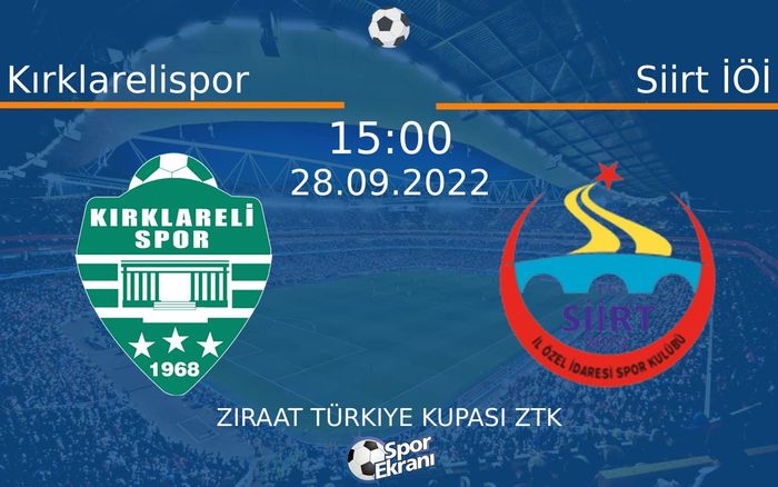 28 Eylül 2022 Kırklarelispor vs Siirt İÖİ maçı Hangi Kanalda Saat Kaçta Yayınlanacak? 28 Eylül 2022 Kırklarelispor vs Siirt İÖİ maçı Hangi Kanalda Saat Kaçta Yayınlanacak?