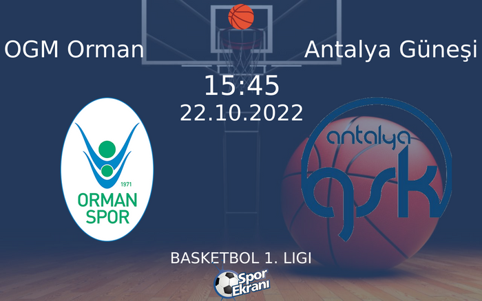 22 Ekim 2022 OGM Orman vs Antalya Güneşi maçı Hangi Kanalda Saat Kaçta Yayınlanacak? 22 Ekim 2022 OGM Orman vs Antalya Güneşi maçı Hangi Kanalda Saat Kaçta Yayınlanacak?