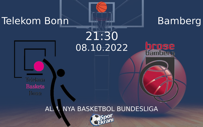 08 Ekim 2022 Telekom Bonn vs Bamberg maçı Hangi Kanalda Saat Kaçta Yayınlanacak? 08 Ekim 2022 Telekom Bonn vs Bamberg maçı Hangi Kanalda Saat Kaçta Yayınlanacak?