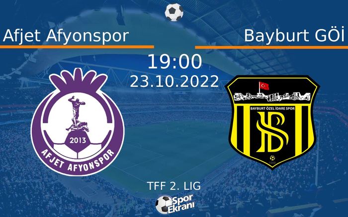 23 Ekim 2022 Afjet Afyonspor vs Bayburt GÖİ maçı Hangi Kanalda Saat Kaçta Yayınlanacak? 23 Ekim 2022 Afjet Afyonspor vs Bayburt GÖİ maçı Hangi Kanalda Saat Kaçta Yayınlanacak?