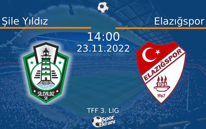 23 Kasım 2022 Şile Yıldız vs Elazığspor maçı Hangi Kanalda Saat Kaçta Yayınlanacak? 23 Kasım 2022 Şile Yıldız vs Elazığspor maçı Hangi Kanalda Saat Kaçta Yayınlanacak?