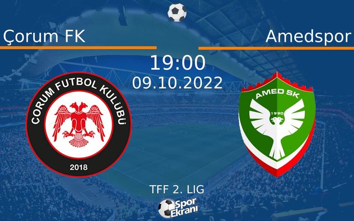 09 Ekim 2022 Çorum FK vs Amedspor maçı Hangi Kanalda Saat Kaçta Yayınlanacak? 09 Ekim 2022 Çorum FK vs Amedspor maçı Hangi Kanalda Saat Kaçta Yayınlanacak?