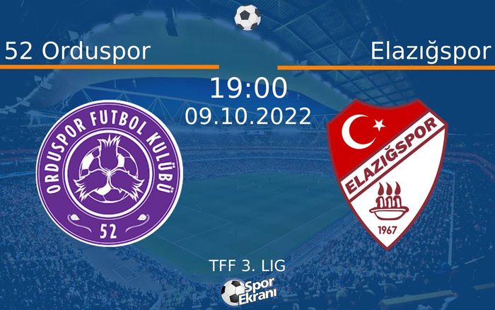 09 Ekim 2022 52 Orduspor vs Elazığspor maçı Hangi Kanalda Saat Kaçta Yayınlanacak? 09 Ekim 2022 52 Orduspor vs Elazığspor maçı Hangi Kanalda Saat Kaçta Yayınlanacak?
