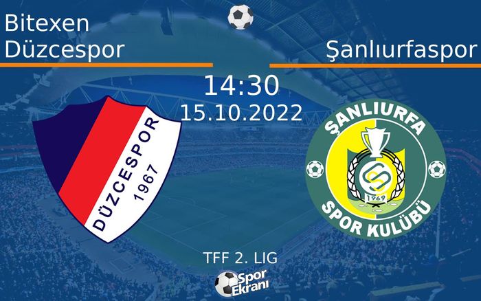 15 Ekim 2022 Bitexen Düzcespor vs Şanlıurfaspor maçı Hangi Kanalda Saat Kaçta Yayınlanacak? 15 Ekim 2022 Bitexen Düzcespor vs Şanlıurfaspor maçı Hangi Kanalda Saat Kaçta Yayınlanacak?