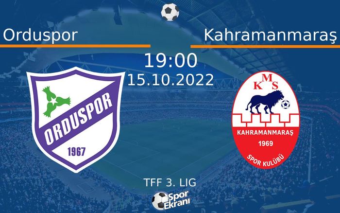 15 Ekim 2022 Orduspor vs Kahramanmaraş maçı Hangi Kanalda Saat Kaçta Yayınlanacak? 15 Ekim 2022 Orduspor vs Kahramanmaraş maçı Hangi Kanalda Saat Kaçta Yayınlanacak?