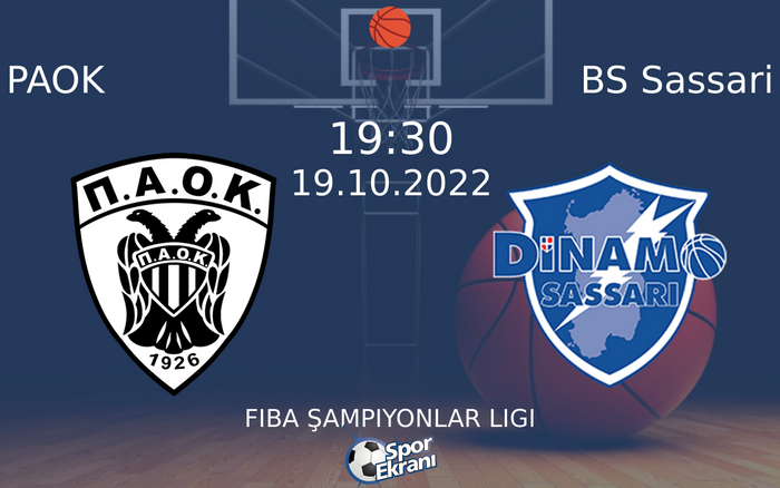 19 Ekim 2022 PAOK vs BS Sassari maçı Hangi Kanalda Saat Kaçta Yayınlanacak? 19 Ekim 2022 PAOK vs BS Sassari maçı Hangi Kanalda Saat Kaçta Yayınlanacak?