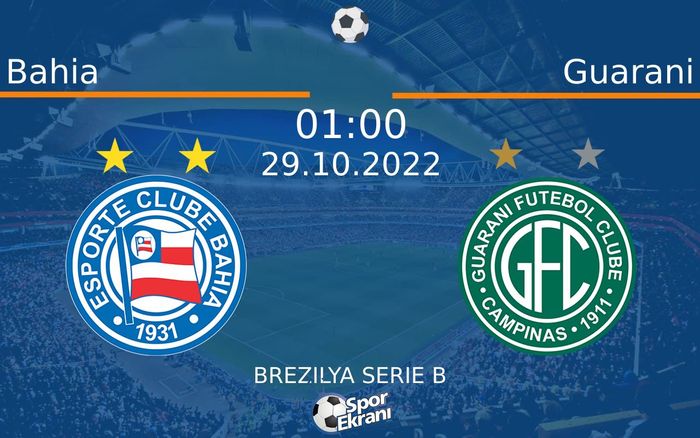29 Ekim 2022 Bahia vs Guarani maçı Hangi Kanalda Saat Kaçta Yayınlanacak? 29 Ekim 2022 Bahia vs Guarani maçı Hangi Kanalda Saat Kaçta Yayınlanacak?
