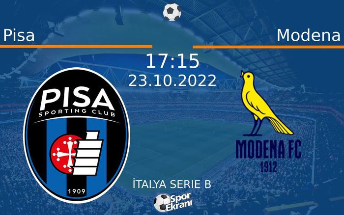 23 Ekim 2022 Pisa vs Modena maçı Hangi Kanalda Saat Kaçta Yayınlanacak? 23 Ekim 2022 Pisa vs Modena maçı Hangi Kanalda Saat Kaçta Yayınlanacak?