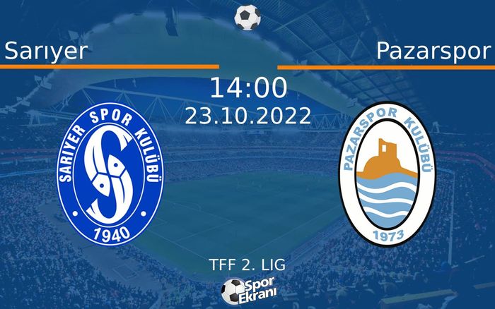 23 Ekim 2022 Sarıyer vs Pazarspor maçı Hangi Kanalda Saat Kaçta Yayınlanacak? 23 Ekim 2022 Sarıyer vs Pazarspor maçı Hangi Kanalda Saat Kaçta Yayınlanacak?